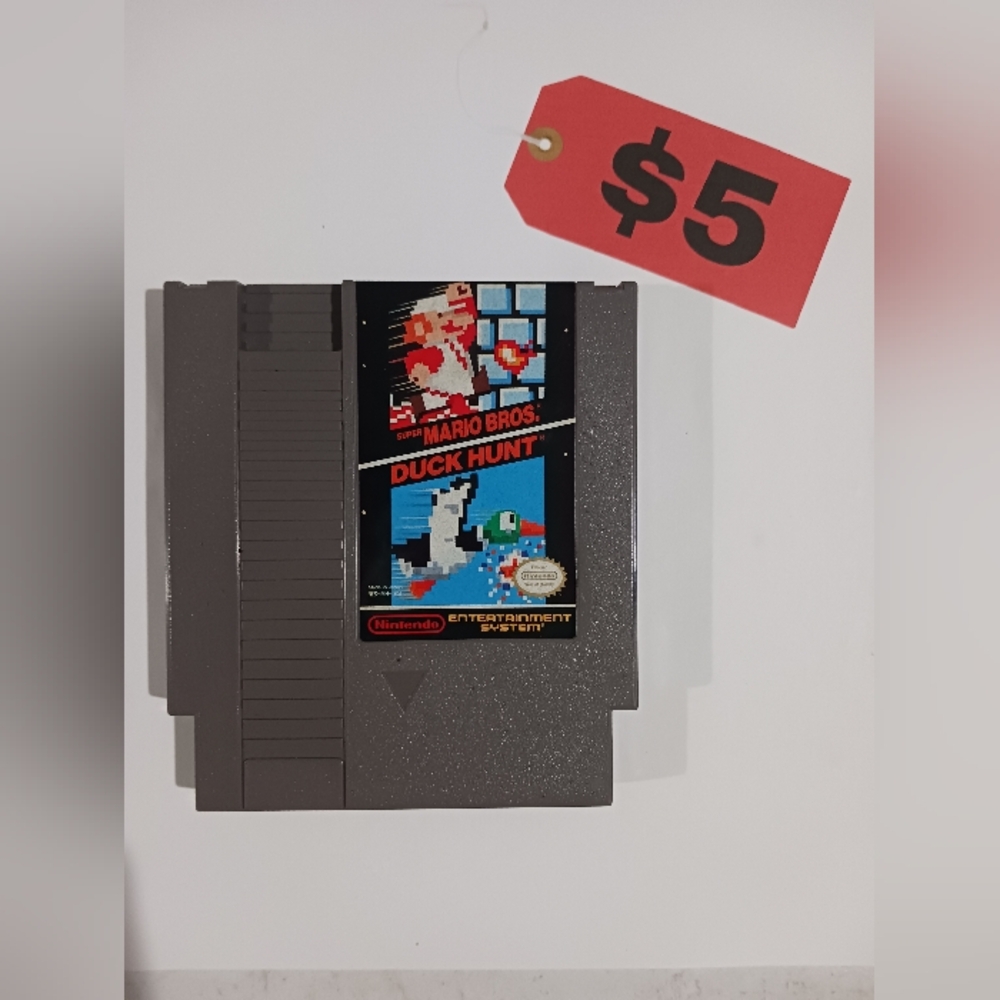 NES Nintendo 1988 Super Mario Bros / Duck Hunt Cartridge Video Game W/Sleeve